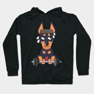 Funny guard dog is exercising Hoodie